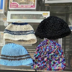 Colorful Knit Beanie Set for Kids